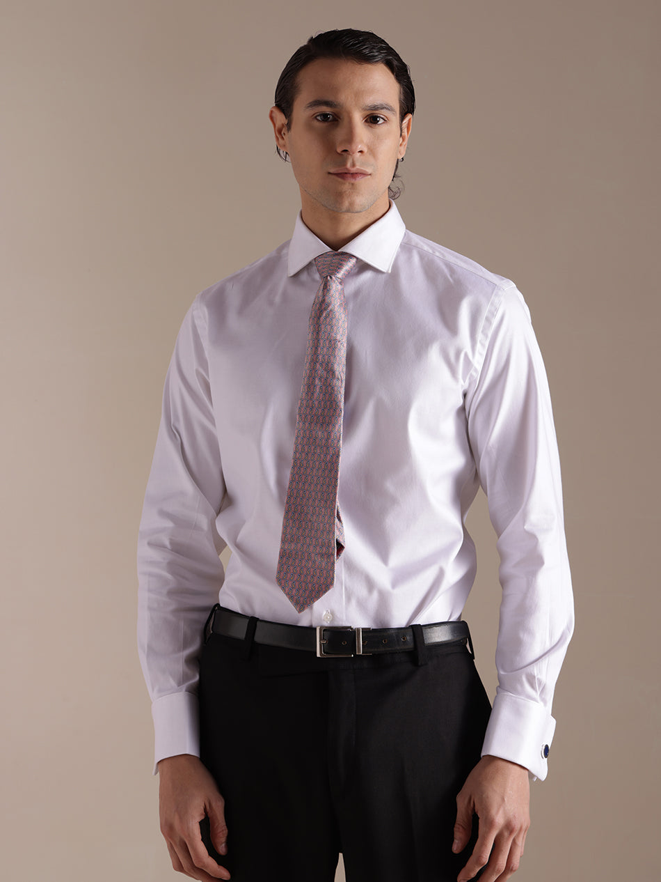 White French Cuff Twill Shirt