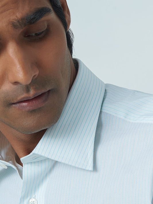 AQUA STRIPE SHIRT
