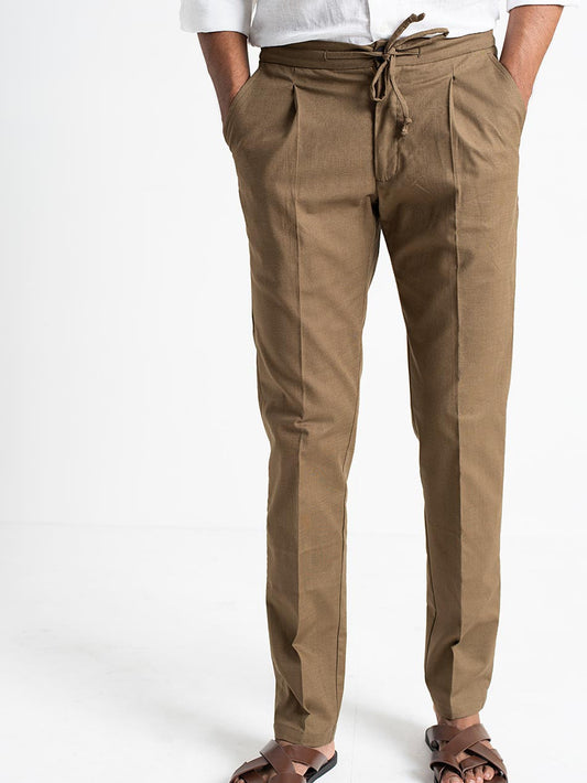 BROWN EASY PANTS