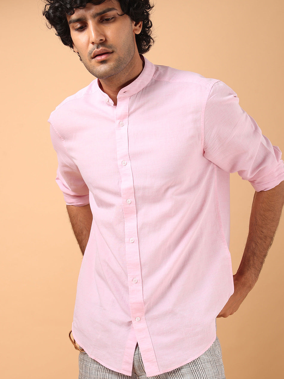 Pink linen cotton