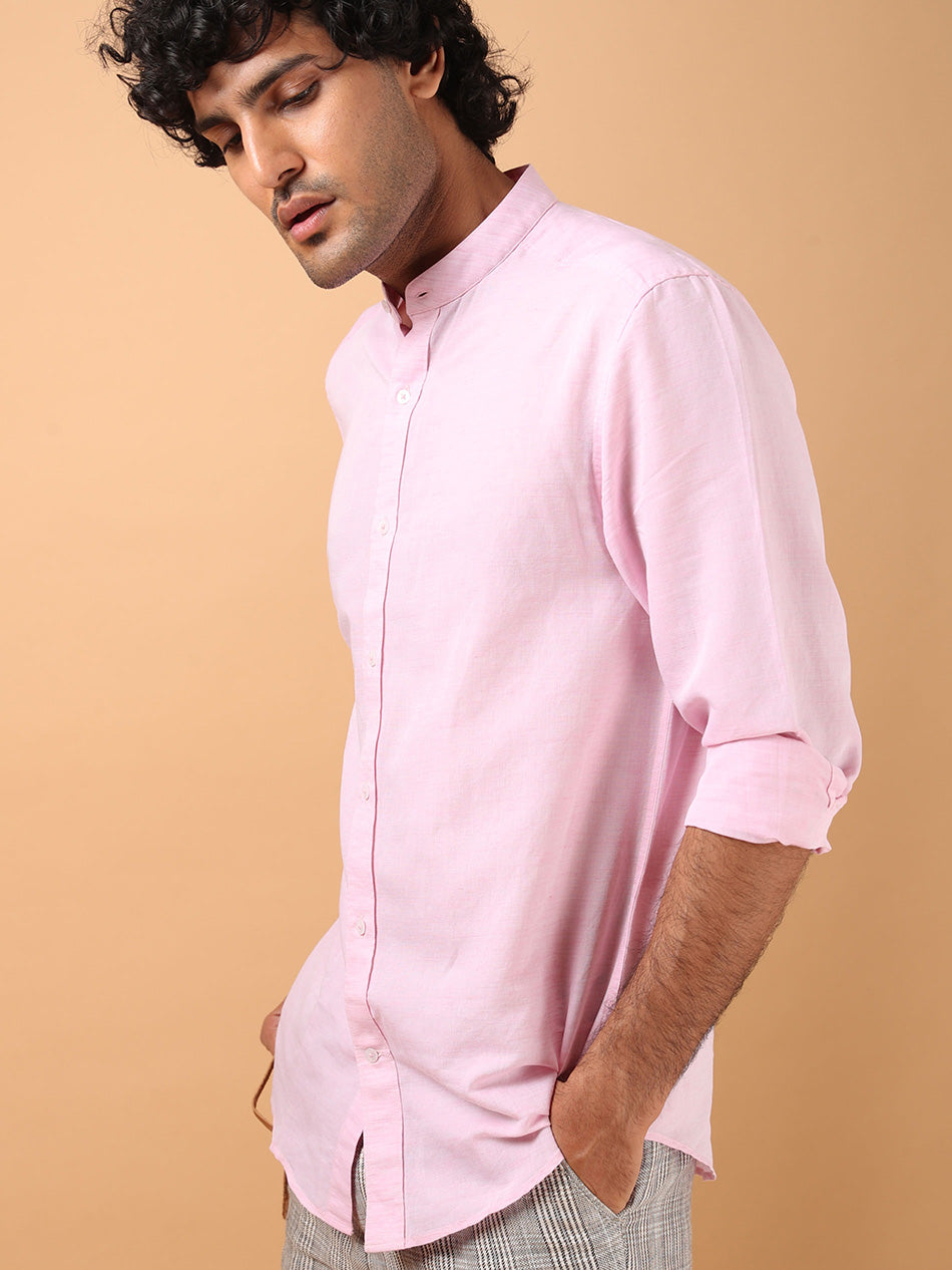 Pink linen cotton